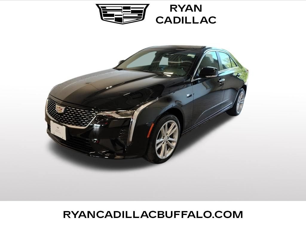 2026 Cadillac CT4 Luxury in Black Raven — front three-quarter view