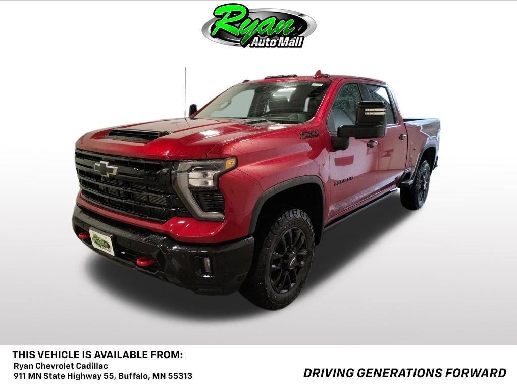 2026 Chevrolet Silverado 3500 HD LTZ in Radiant Red Tintcoat — front three-quarter view