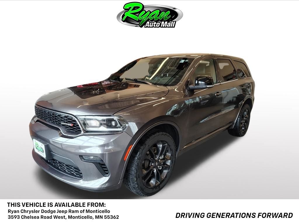 2021 Dodge Durango GT Plus in Granite Metallic Clearcoat — front three-quarter view
