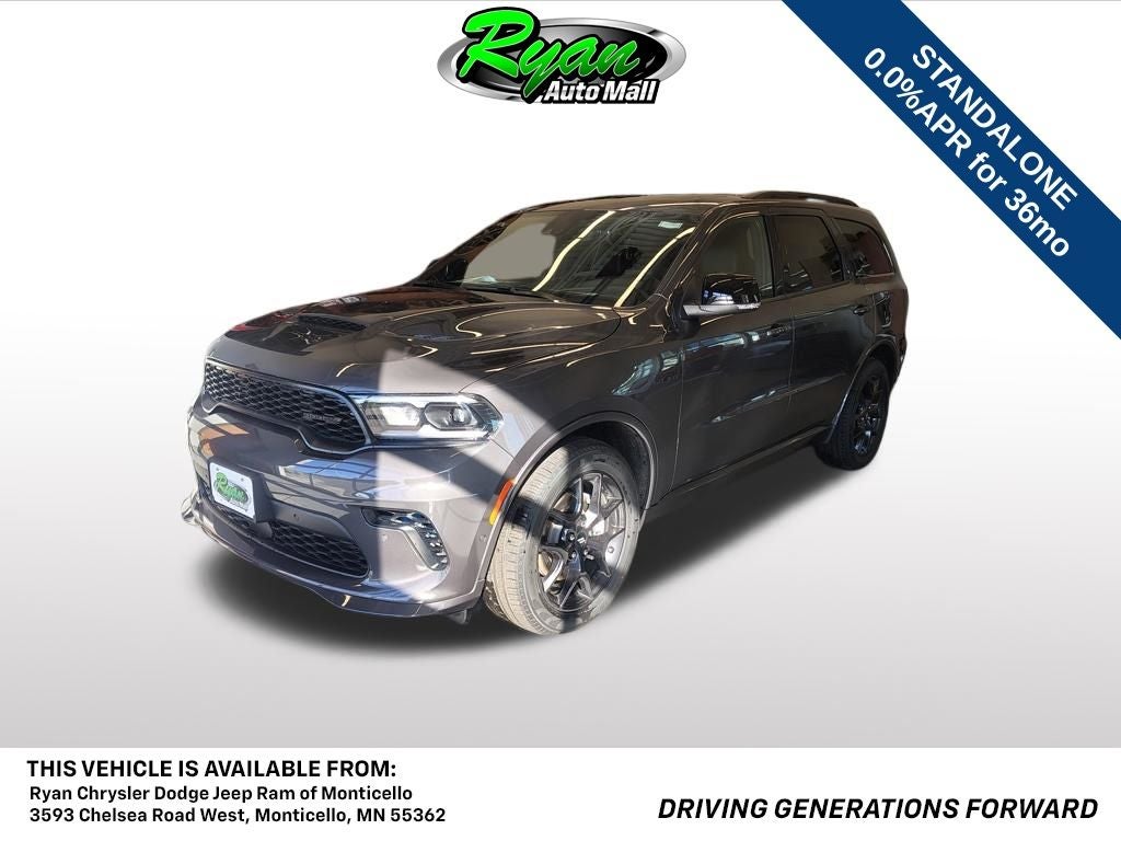 2026 Dodge Durango GT Plus HEMI V8 in Vapor Gray Exterior Paint — front three-quarter view