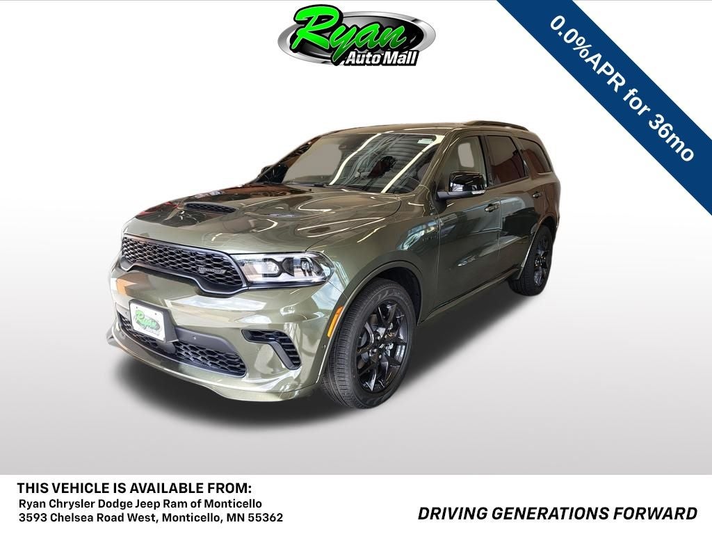 2026 Dodge Durango GT Plus HEMI V8 in Green Machine Exterior Paint — front three-quarter view