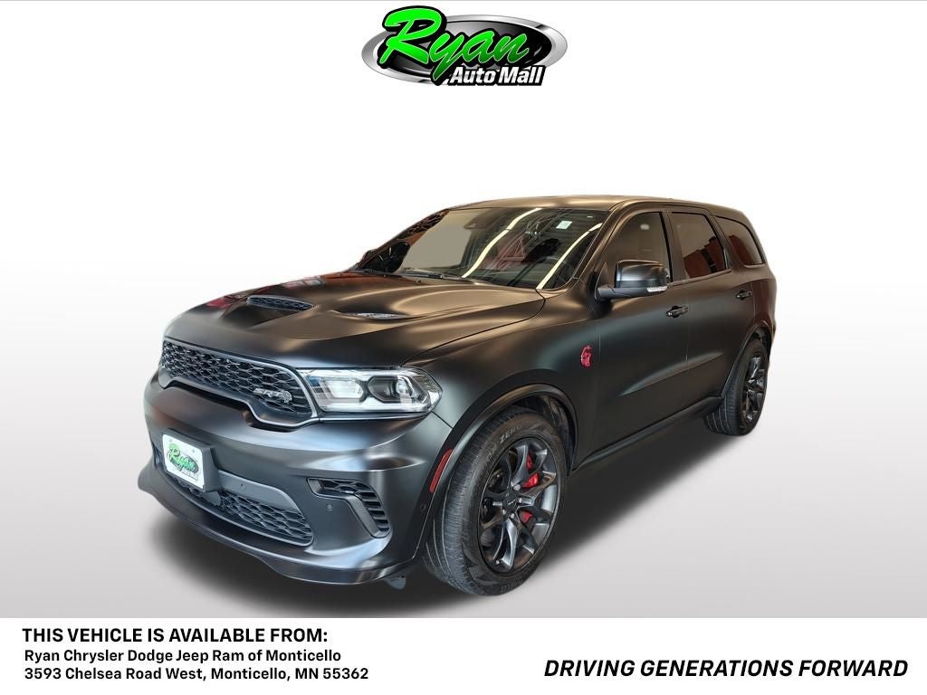 2024 Dodge Durango SRT Hellcat Premium in Db Black Crystal Clearcoat — front three-quarter view
