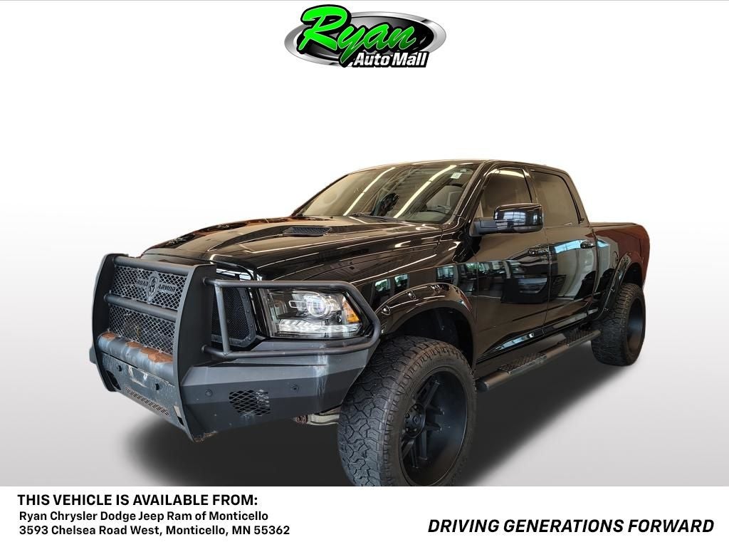 2015 RAM 1500 Sport in Black Clearcoat — front three-quarter view
