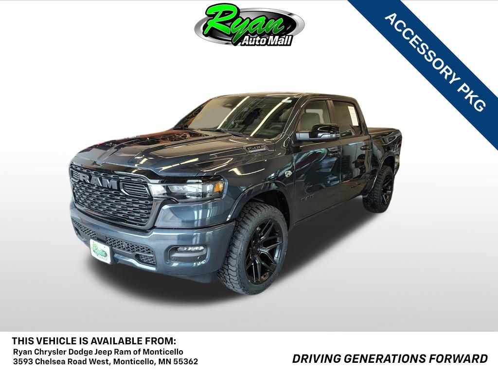 2026 RAM 1500 Big Horn/Lone Star in Forged Blue Metallic Exterior Paint — front three-quarter view