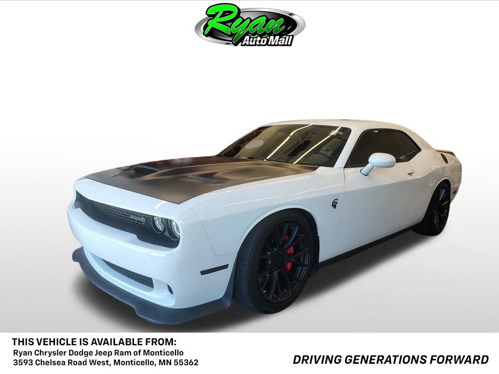 2016 Dodge Challenger SRT Hellcat in Bright White Clearcoat — front three-quarter view