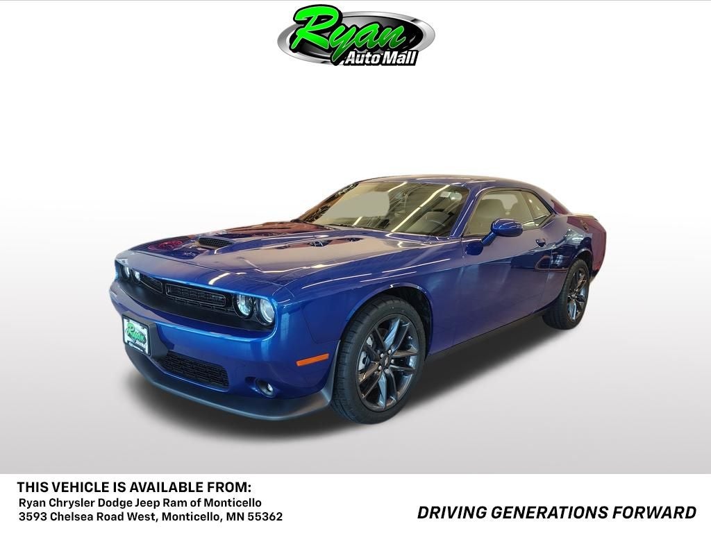 2022 Dodge Challenger GT in Indigo Blue — front three-quarter view
