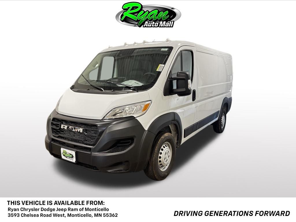 2026 RAM ProMaster 1500 Low Roof in Bright White Clear-Coat Exterior Paint — front three-quarter view