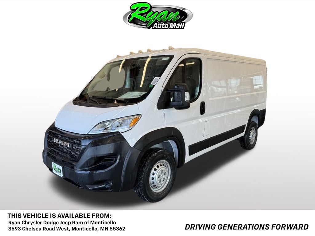 2026 RAM ProMaster 2500 Low Roof in Bright White Clear-Coat Exterior Paint — front three-quarter view