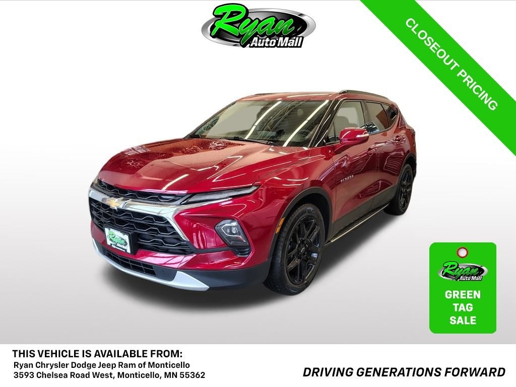 2023 Chevrolet Blazer LT in Radiant Red Tintcoat — front three-quarter view