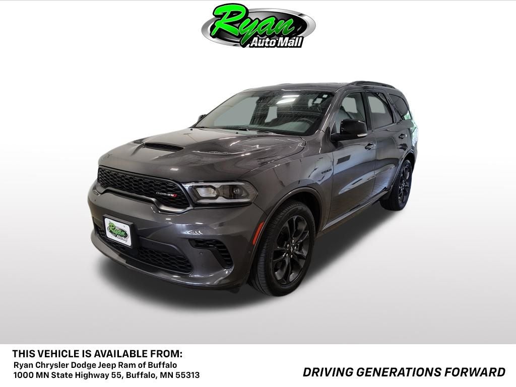 2025 Dodge Durango R/T Plus in Vapor Gray — front three-quarter view