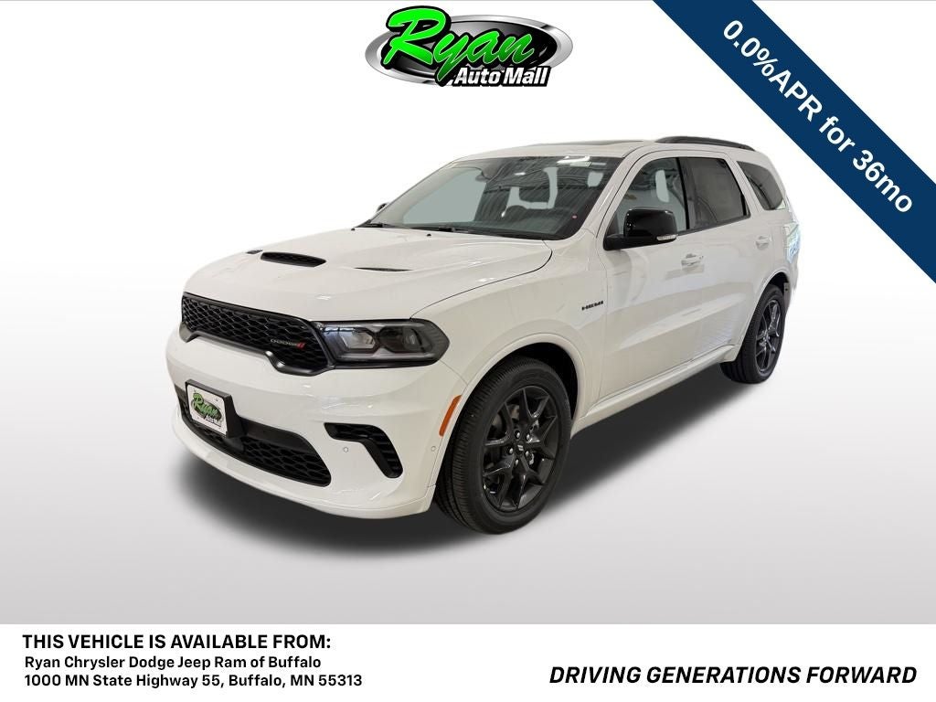 2026 Dodge Durango GT Plus HEMI V8 in White Knuckle Clearcoat — front three-quarter view