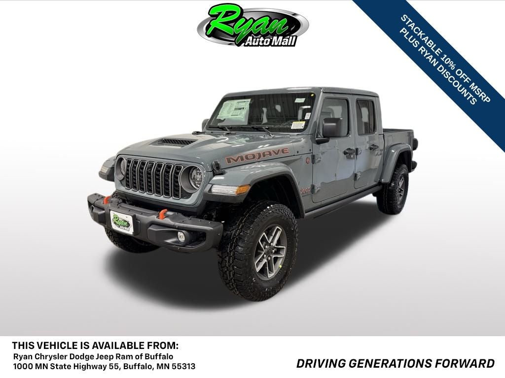 2026 Jeep Gladiator Mojave X in Anvil Clearcoat — front three-quarter view