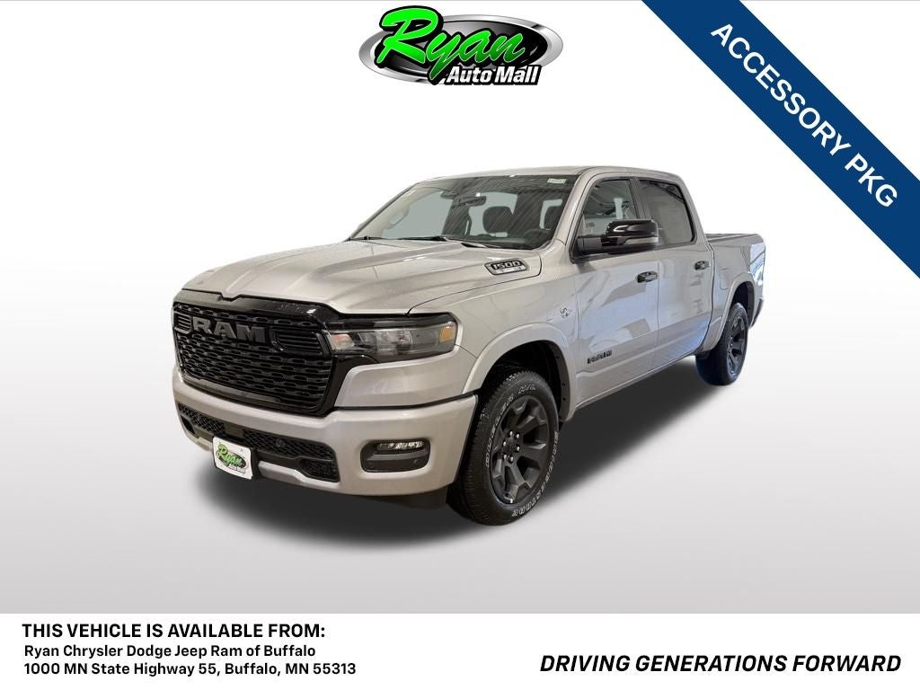 2026 RAM 1500 Big Horn/Lone Star in Billet Silver Metallic Clearcoat — front three-quarter view