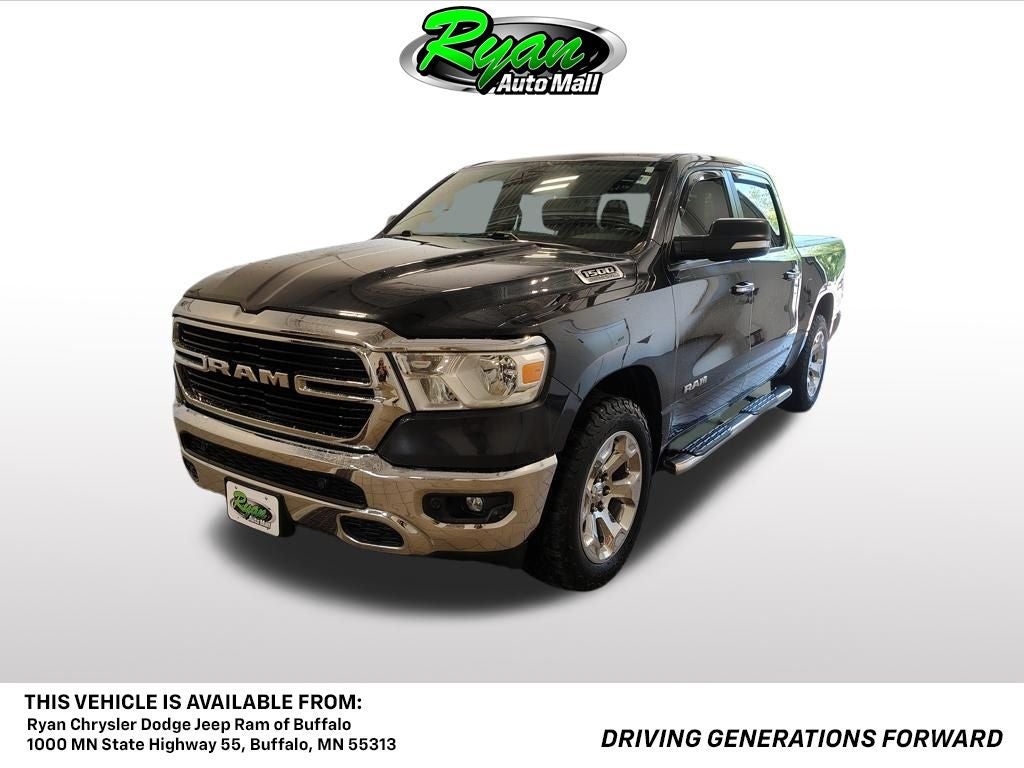 2019 RAM 1500 Big Horn/Lone Star in Maximum Steel Metallic Clearcoat — front three-quarter view