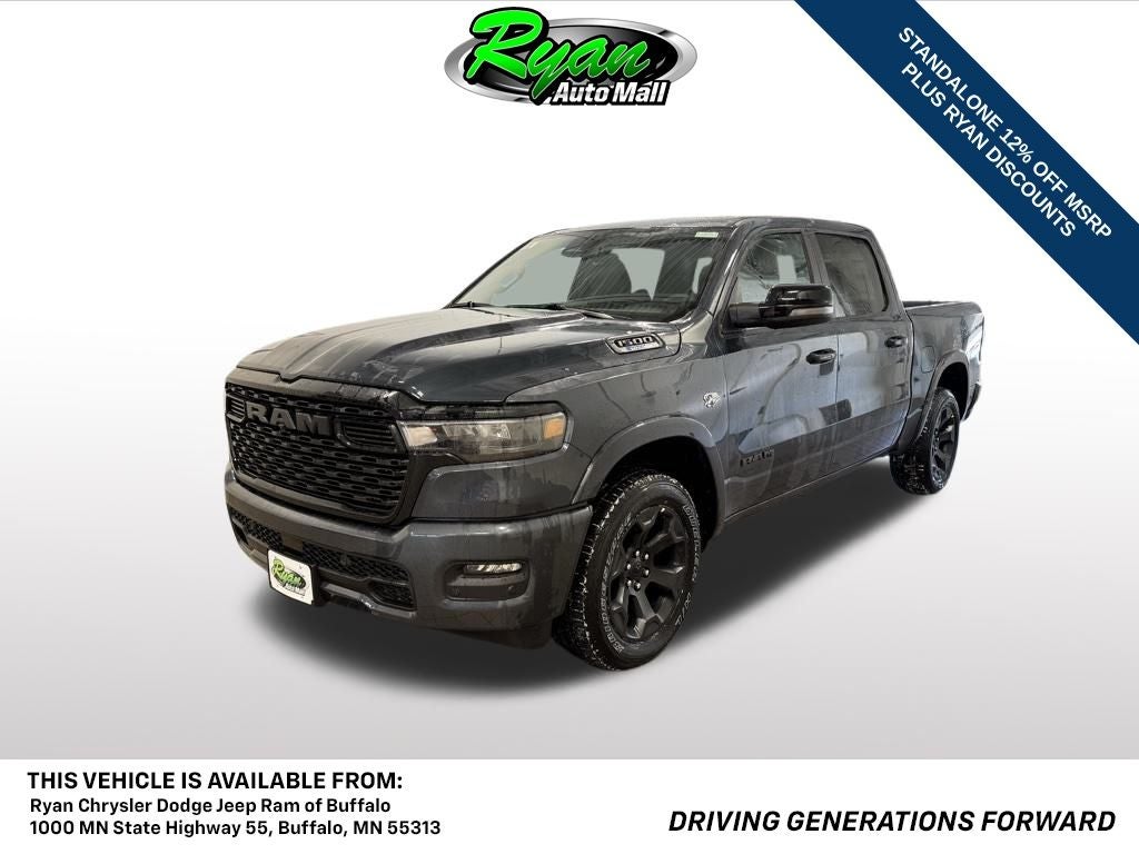 2026 RAM 1500 Big Horn/Lone Star in Forged Blue Metallic — front three-quarter view