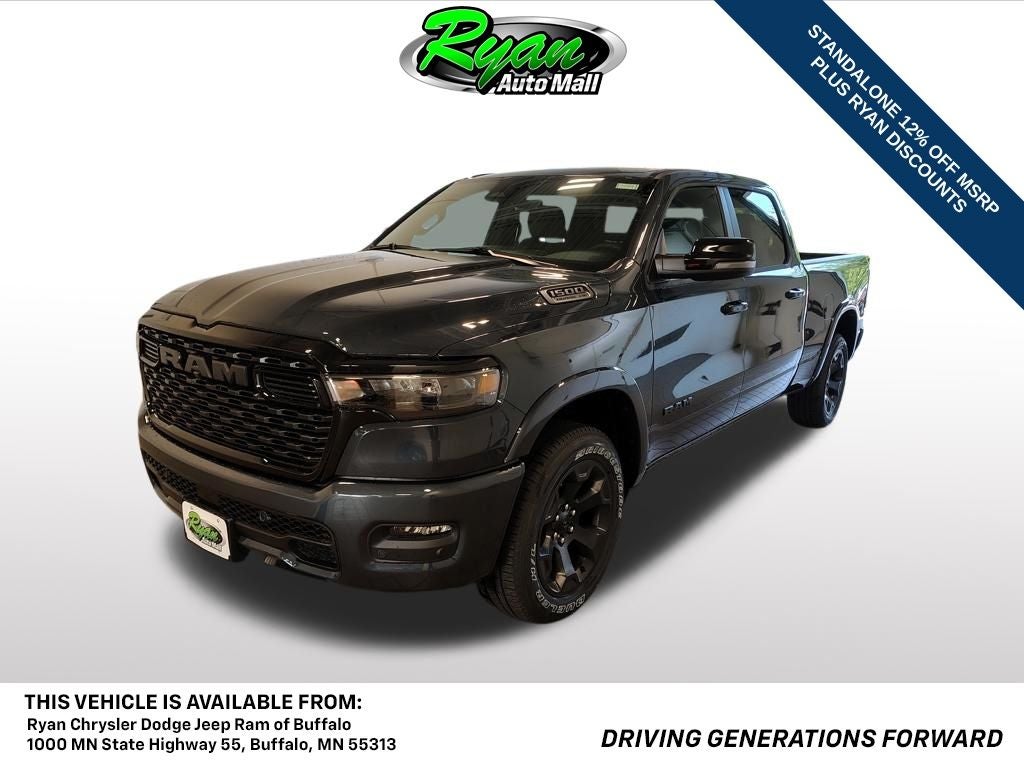 2026 RAM 1500 Big Horn/Lone Star in Forged Blue Metallic — front three-quarter view