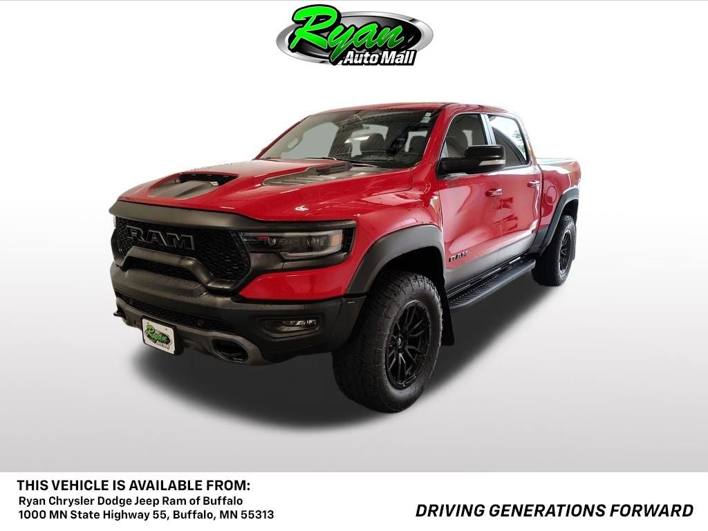 2021 RAM 1500 TRX in Flame Red Clearcoat — front three-quarter view