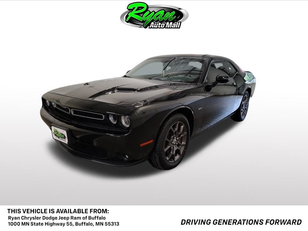 2018 Dodge Challenger GT in Pitch Black Clearcoat — front three-quarter view
