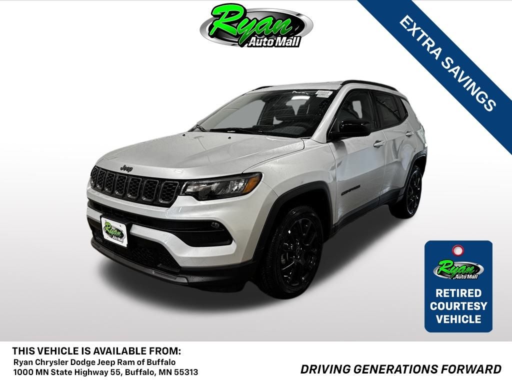 2026 Jeep Compass Latitude Altitude in Silver Zynith Metallic — front three-quarter view