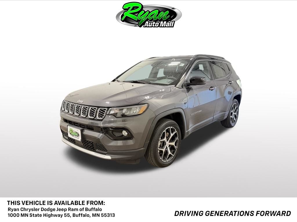 2024 Jeep Compass Limited in Baltic Gray Metallic Clearcoat — front three-quarter view