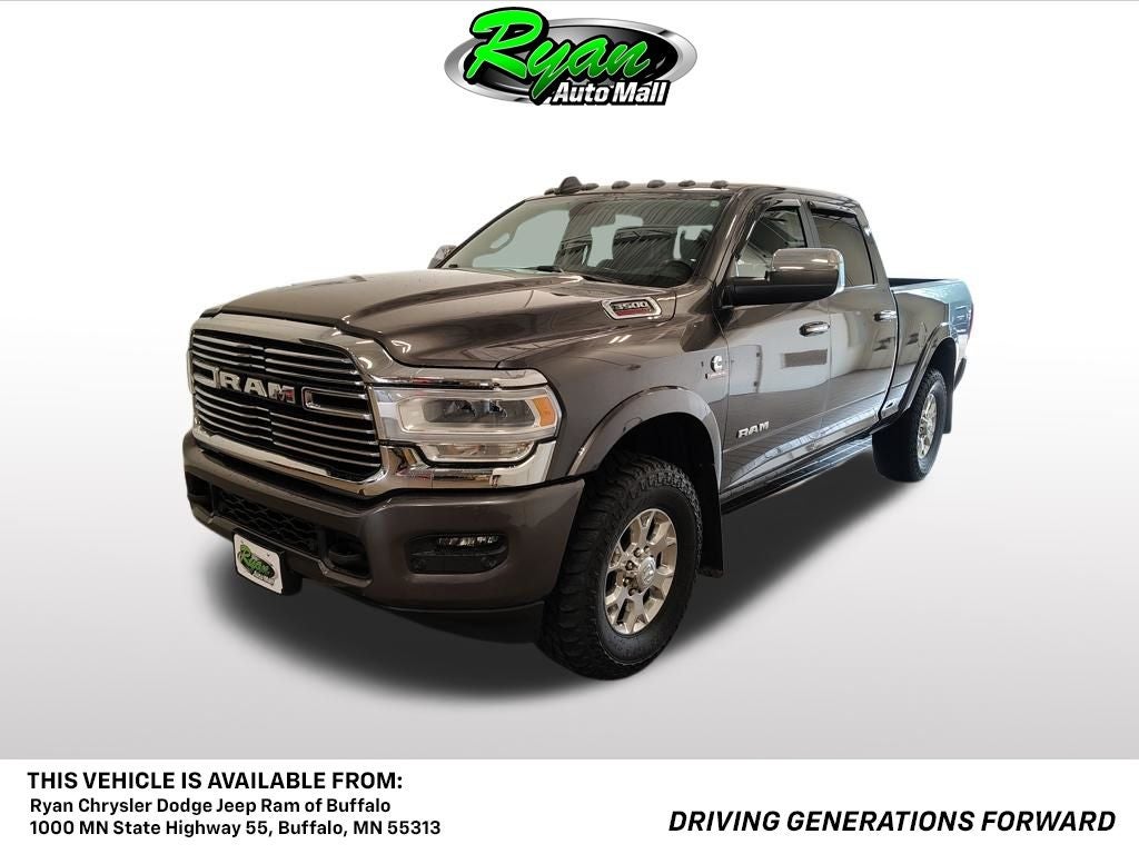 2022 RAM 3500 Laramie in Granite Crystal Metallic Clearcoat — front three-quarter view