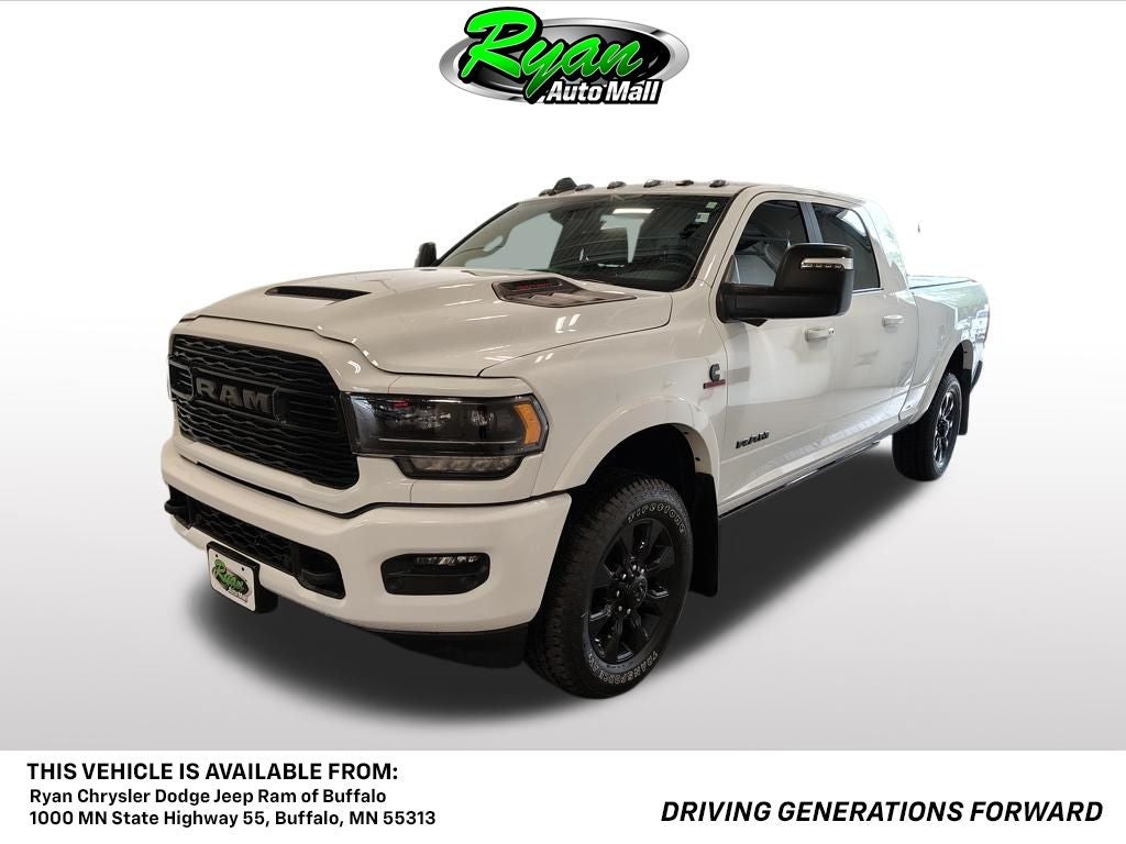 2023 RAM 3500 Limited in Bright White Clearcoat — front three-quarter view