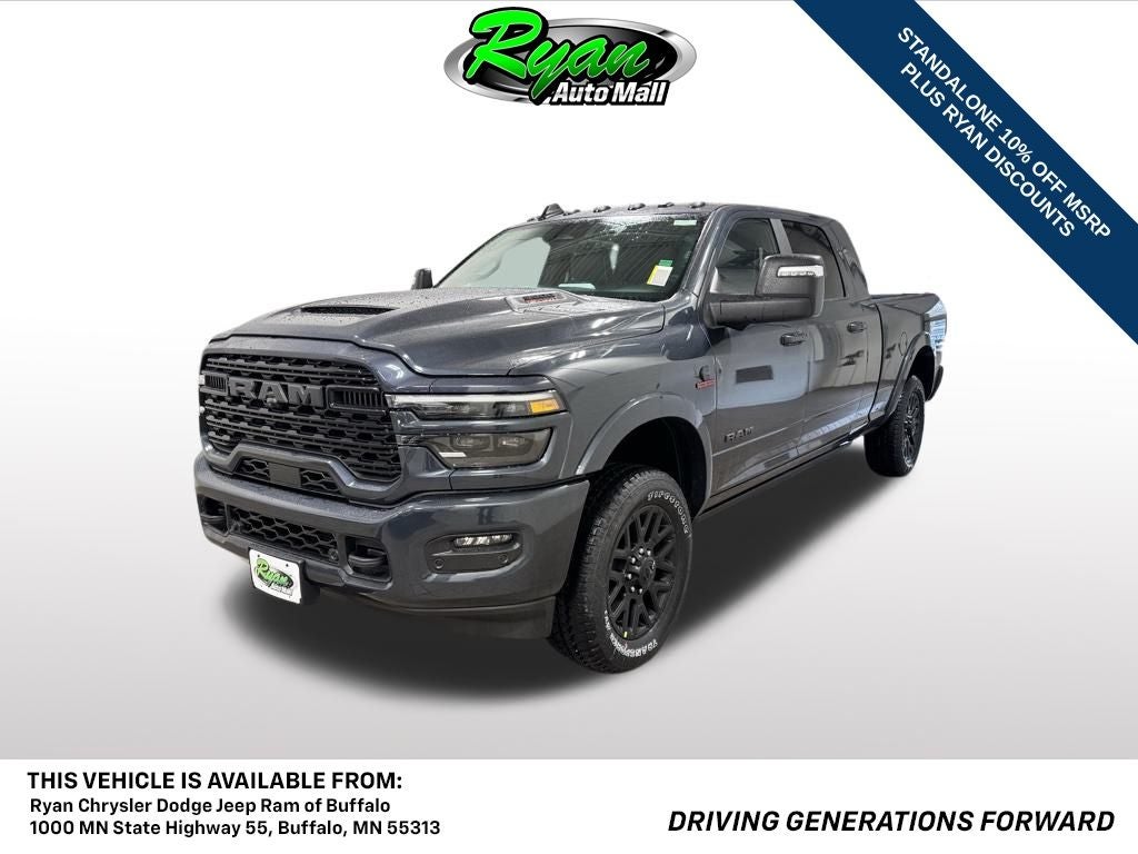 2026 RAM 3500 Limited in Forged Blue Metallic — front three-quarter view