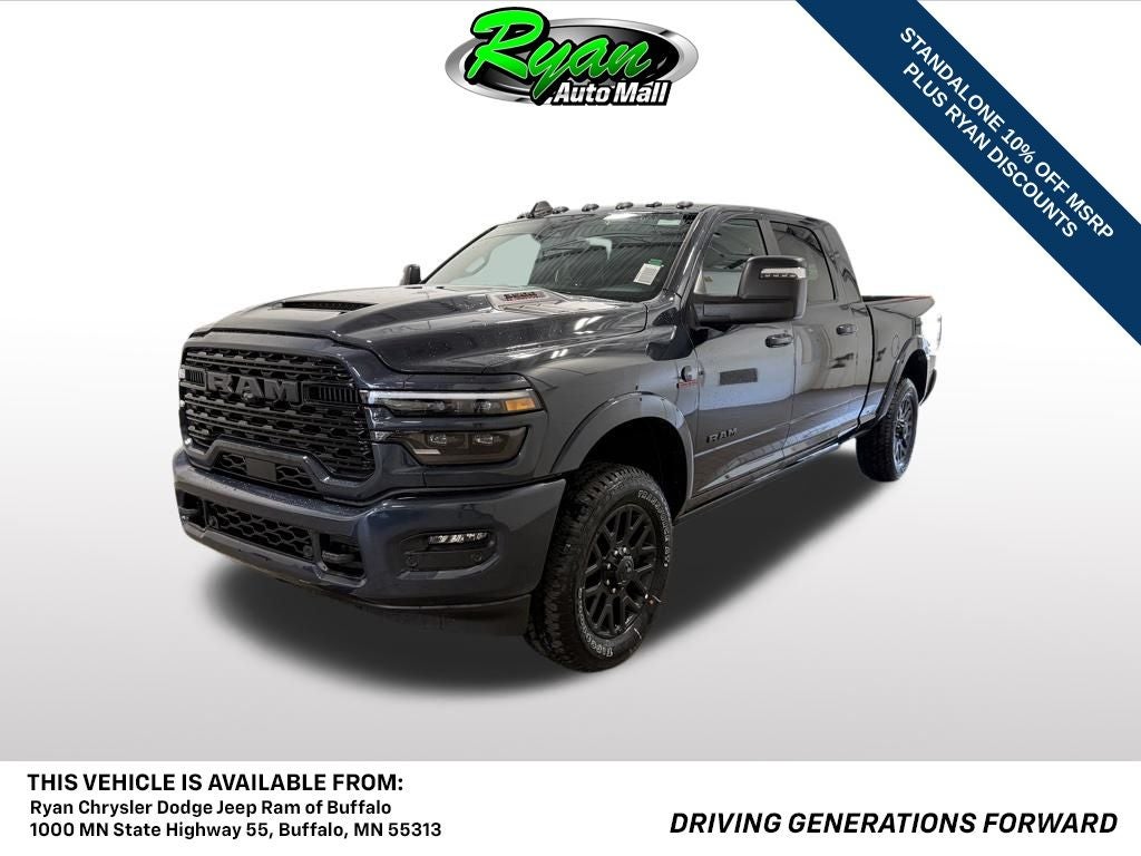 2026 RAM 3500 Limited in Forged Blue Metallic — front three-quarter view