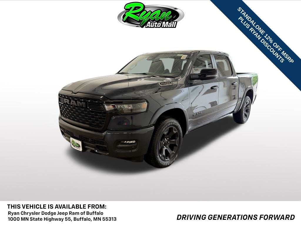 2026 RAM 1500 Big Horn/Lone Star in Forged Blue Metallic — front three-quarter view