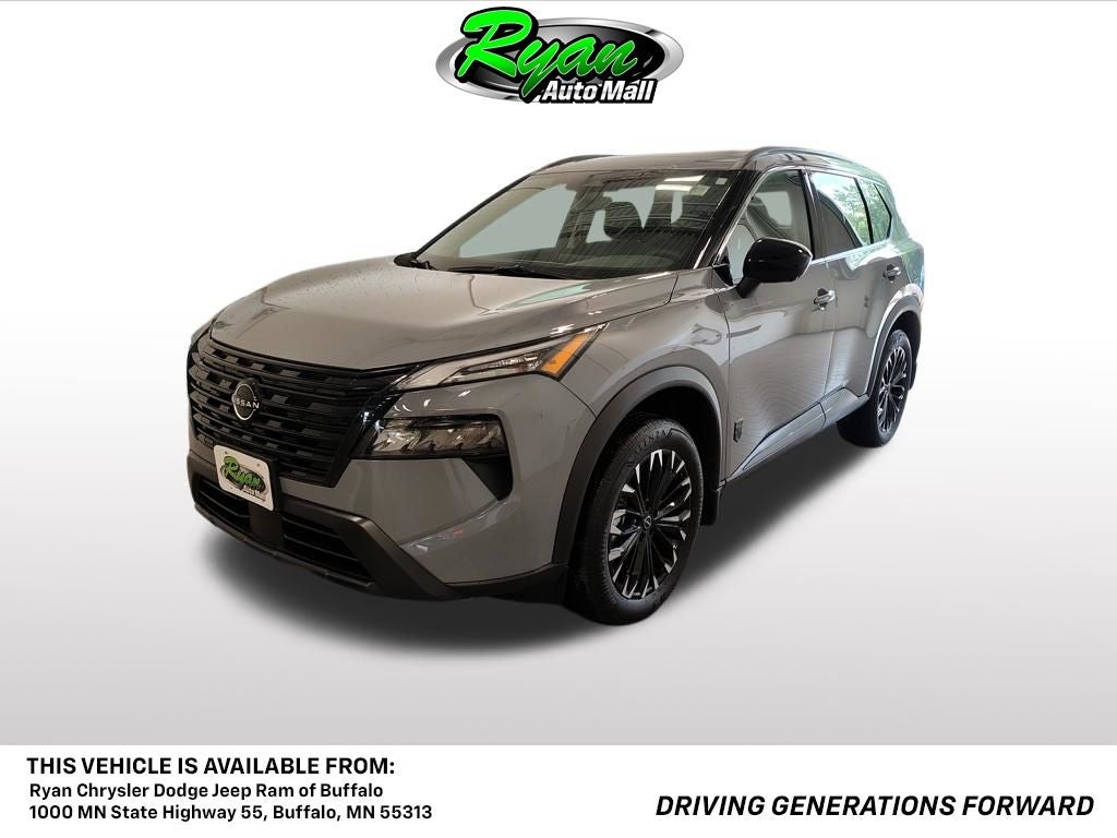 2026 Nissan Rogue Dark Armor in Boulder Gray Pearl — front three-quarter view