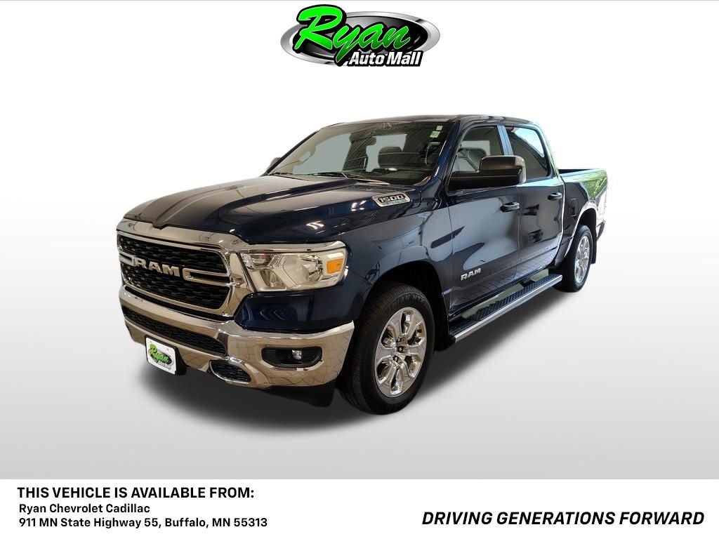 2024 RAM 1500 Big Horn/Lone Star in Patriot Blue Pearlcoat — front three-quarter view