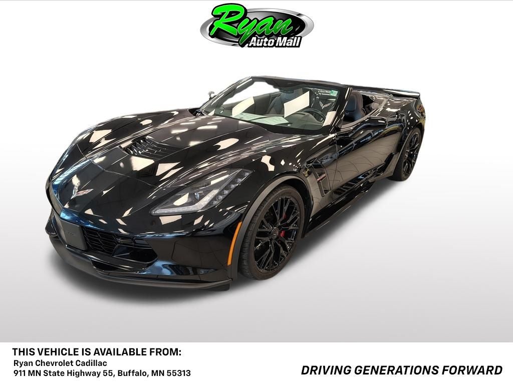 2019 Chevrolet Corvette Grand Sport 3LT in Black — front three-quarter view