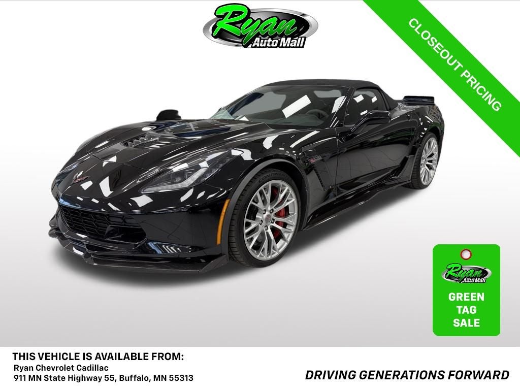 2015 Chevrolet Corvette Z06 3LZ in Black — front three-quarter view