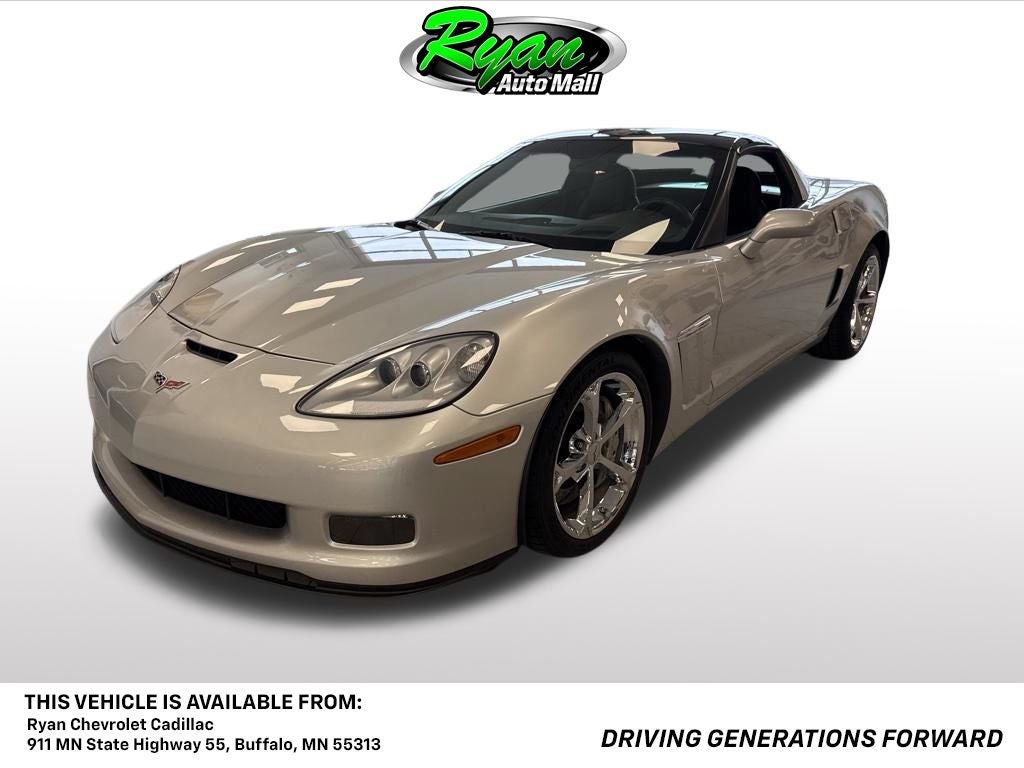 2010 Chevrolet Corvette Grand Sport 3LT in Blade Silver Metallic — front three-quarter view