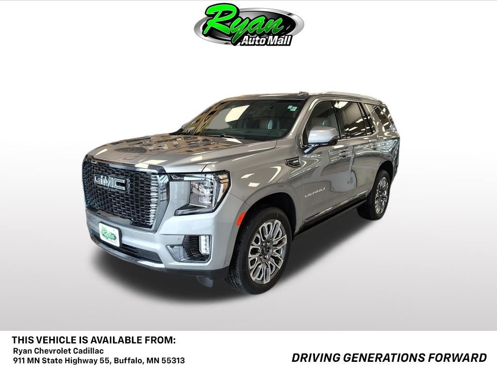 2023 GMC Yukon Denali Ultimate in Sterling Metallic — front three-quarter view