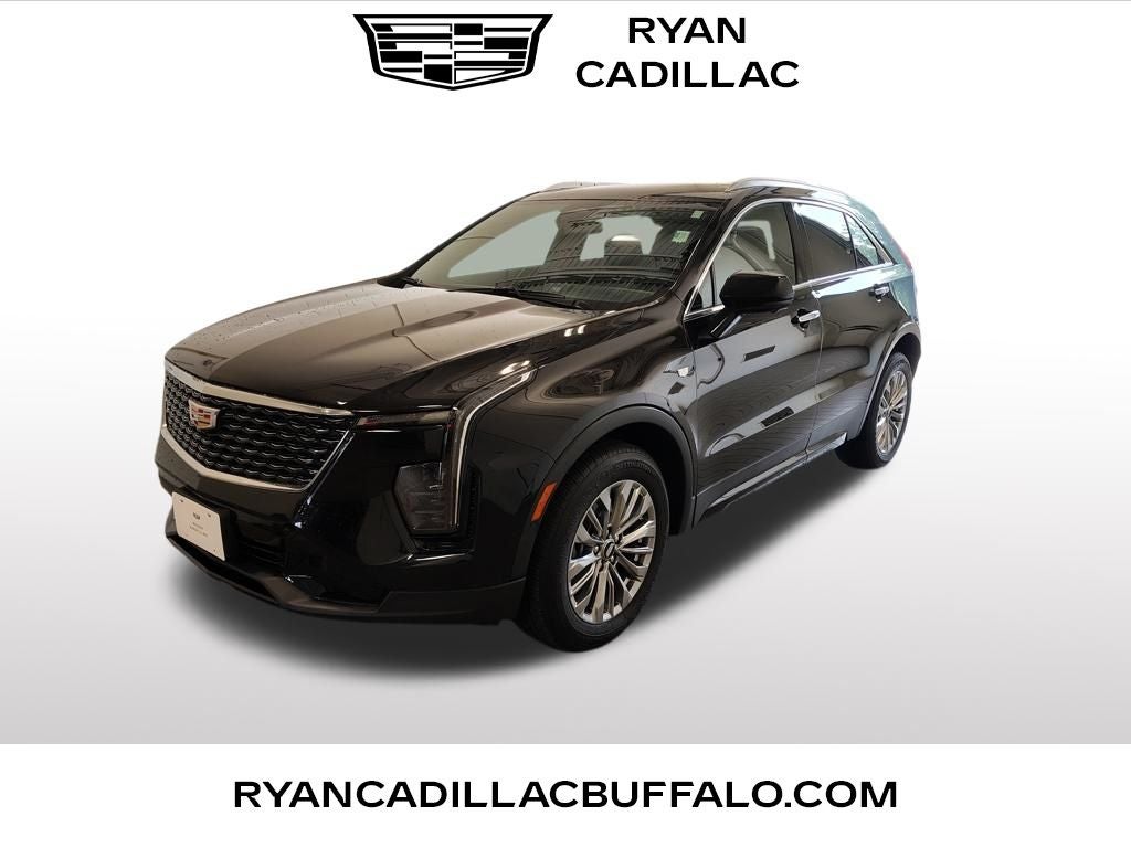 2025 Cadillac XT4 Premium Luxury in Stellar Black Metallic — front three-quarter view