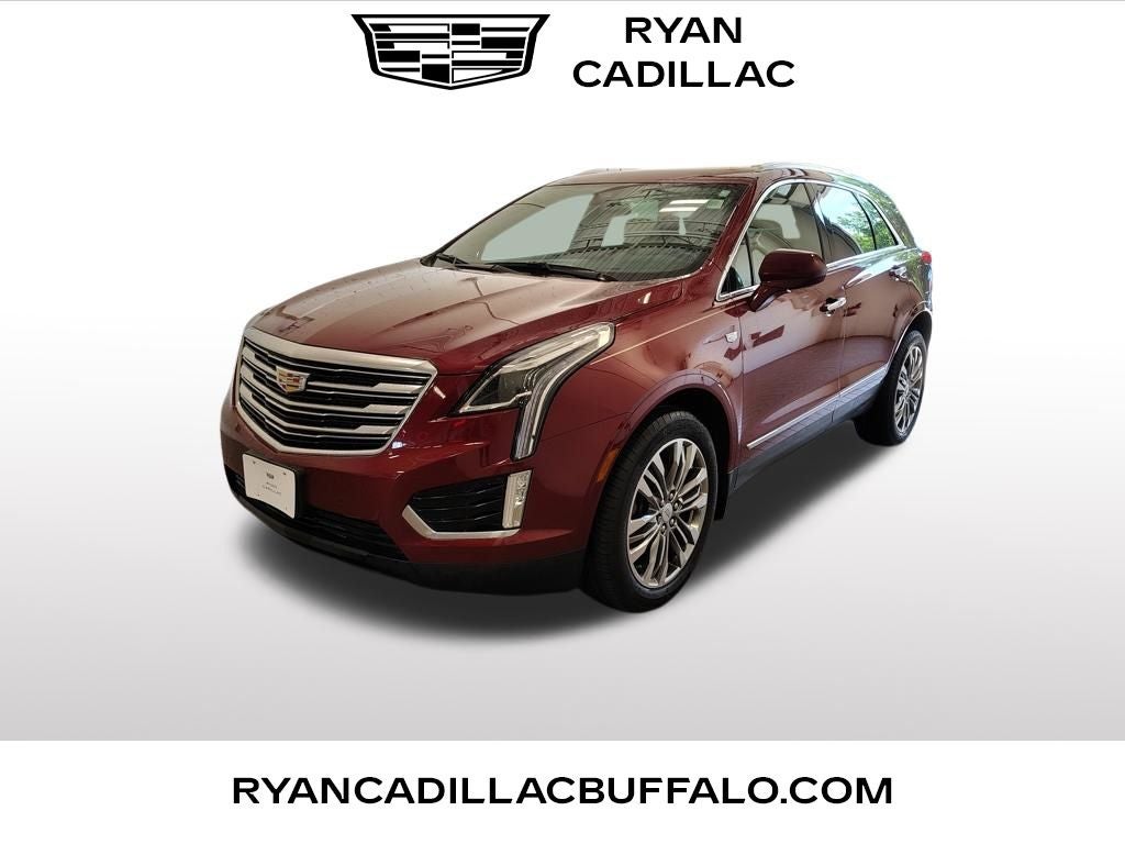 2017 Cadillac XT5 Premium Luxury in Red Passion Tintcoat — front three-quarter view