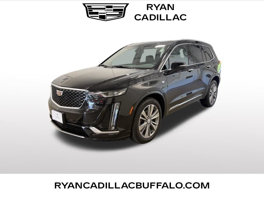 2025 Cadillac XT6 Premium Luxury in Stellar Black Metallic — front three-quarter view