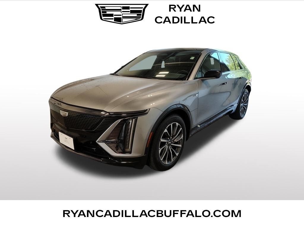 2024 Cadillac LYRIQ Sport in Argent Silver Metallic — front three-quarter view