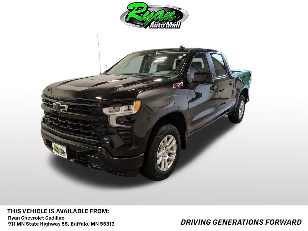 2024 Chevrolet Silverado 1500 RST in Black — front three-quarter view