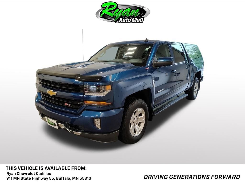 2018 Chevrolet Silverado 1500 LT LT2 in Deep Ocean Blue Metallic — front three-quarter view