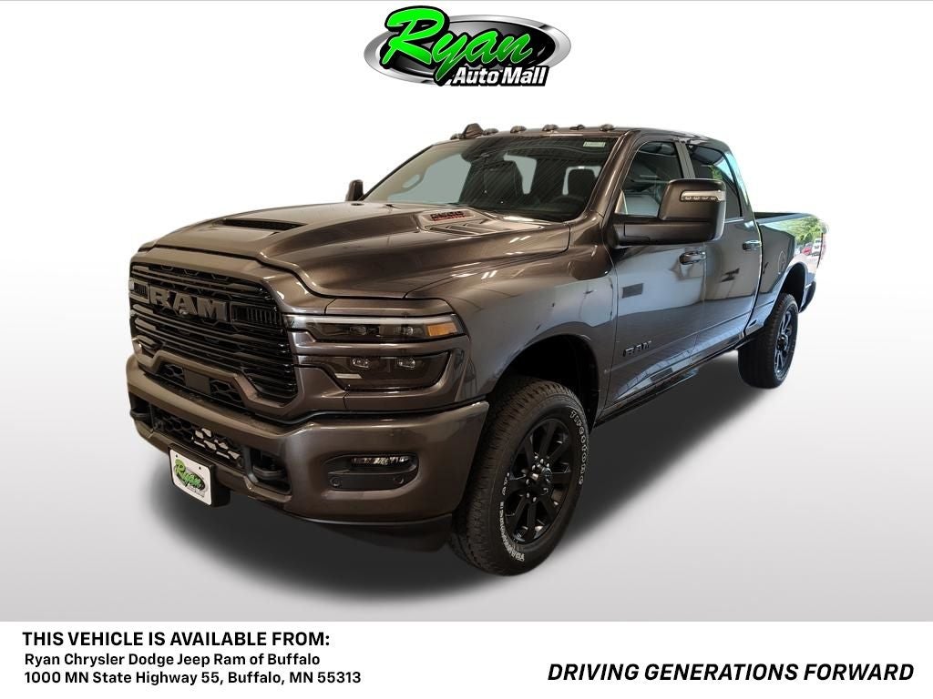 2026 RAM 2500 Laramie in Granite Crystal Metallic Clearcoat — front three-quarter view