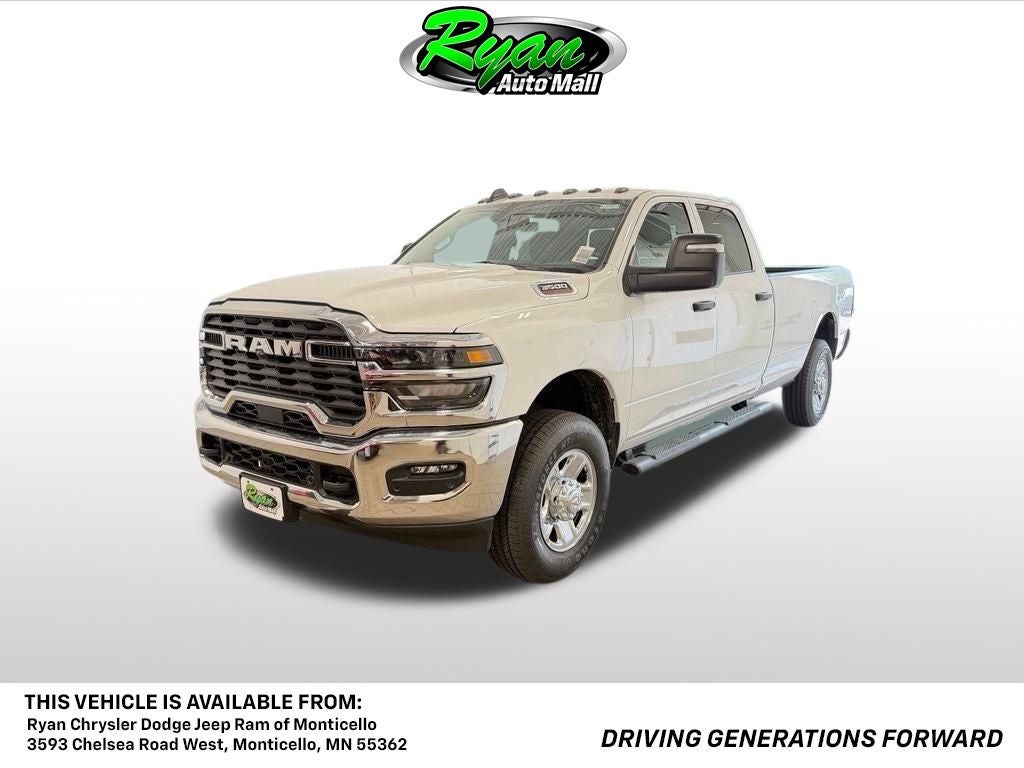 2026 RAM 3500 Tradesman in Bright White Clear-Coat Exterior Paint — front three-quarter view