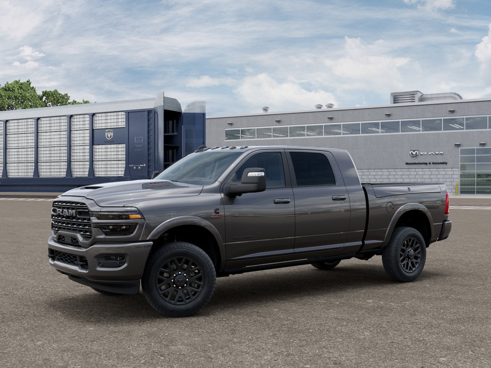 2026 RAM 3500 Limited in Granite Crystal Metallic Clear-Coat Exterior Paint — front three-quarter view