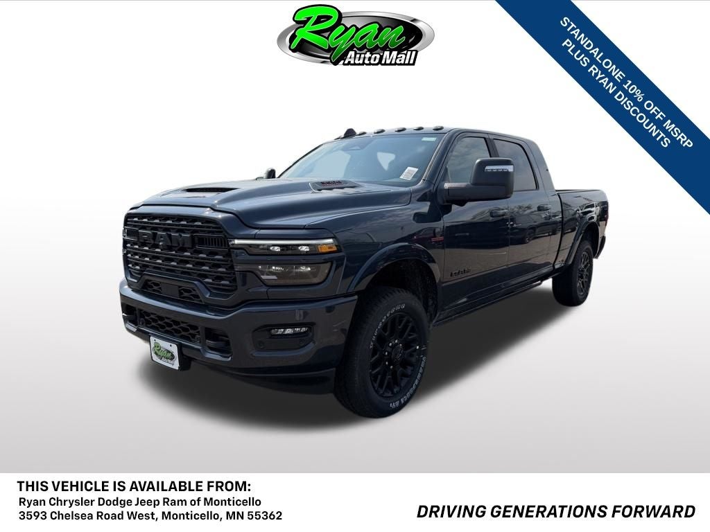 2026 RAM 3500 Limited in Forged Blue Metallic Exterior Paint — front three-quarter view