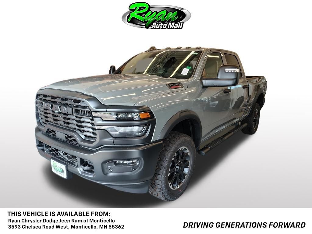 2026 RAM 2500 Warlock in Ceramic Gray Clear-Coat Exterior Paint — front three-quarter view